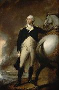 Gilbert Stuart Oil on canvas portrait of George Washington at Dorchester Heights. oil painting on canvas